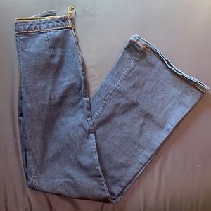 Forever 21 flare jeans with side zipper